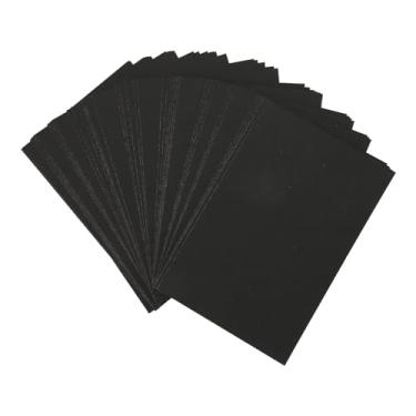 Imagem de 100 peças de papel cartolina simples e elegante DIY para cartões postais de festa com páginas em branco de dupla face, sem ácido, multiuso (15 x 10 cm / 5,9 x 3,9 pol, 300 gsm, preto, sacos embalados)
