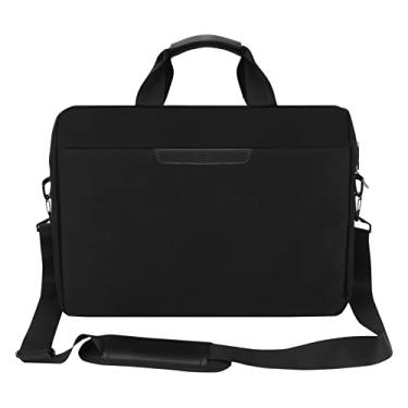 Imagem de WUHBJJXY Pasta preta premium para laptop de 17,3 a 18,4 polegadas com ombro transversal, capa protetora para leitor de DVD, capa para laptop compatível com Dell, HP, ASUS, Lenovo, MacBook Pro, design