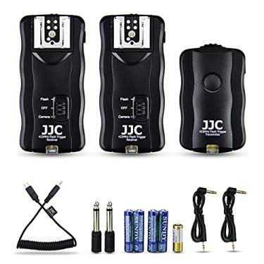 Imagem de JJC Kit de controle remoto de disparador e obturador de flash sem fio 3 em 1 com dois receptores para Sony A6600 A6500 A6400 A6300 A6100 A7M4 A7 IV A7III II A7R5 A7R V A7R III II A7S III II A9 II A99