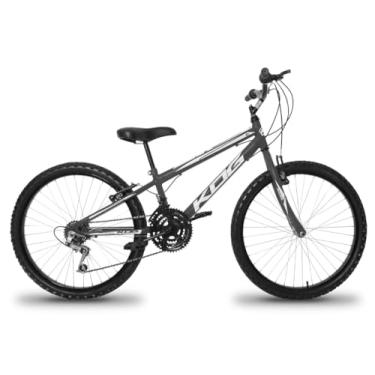 Imagem de Bicicleta KOG Aro 24 Com 18 Marchas Câmbio Shimano Em Aluminio Infantil Freio V-Brake,Grafite Branco