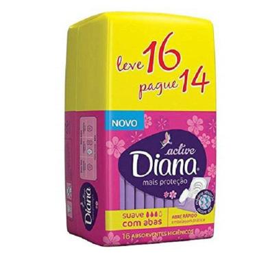Imagem de Absorvente Diana Active Suave Com Abas