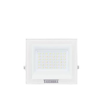 Imagem de Refletor Tr Led 50w Slim Branco - Taschibra 3000k (amarela)