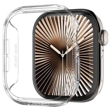 Imagem de Spigen Thin Fit Projetado para Capa Apple Watch Série 11/10 46mm Capa Rígida de PC Leve - Transparente