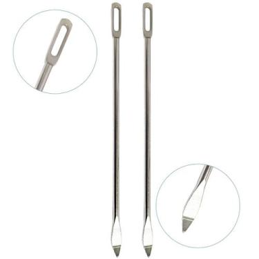 Imagem de 02 Passador Cordão Elástico Passar Fita Agulha Ponta Naja 20cm - Evolv