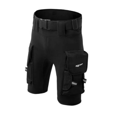 Imagem de Fancyes Shorts de mergulho Wetsuits Calças Engrossar Swimwear com bolsos Homens Calças submersíveis Wetsuit Shorts para esportes aquáticos Homens Caiaque, L