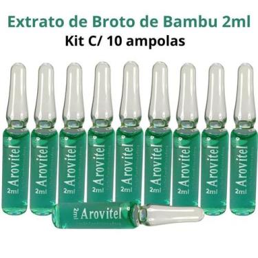 Imagem de Arovitel Broto De Bambu 2ml -kit 10 Ampolas Nutrição Intensa