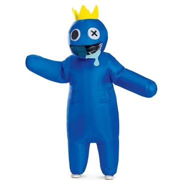 Imagem de Disguise Blue Inflatable Costume, Official Rainbow Friends Inflating Costume with Fan, Kids Size (up to 7-8)