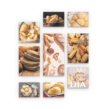 Imagem de Kit Conjunto 9 Quadros Para Padeiro Padaria - Rcs decorações