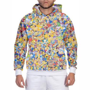 Imagem de Moletom Estampado Total Masculino Simpson Blusa de Frio Masculina - Ef