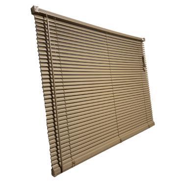 Imagem de Persiana Horizontal PVC Block Café 120 (L) x 220 (A) Cm Lâminas Alta Cobertura e Kit de Instalação