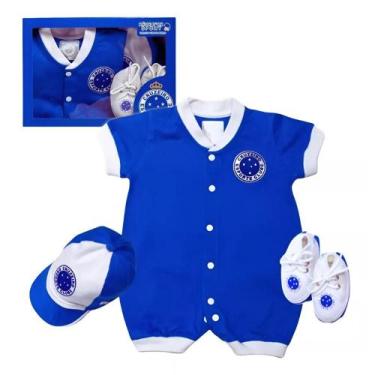 Imagem de Kit Macacão Bebê Cruzeiro 3 Peças Oficial - Revedor, M