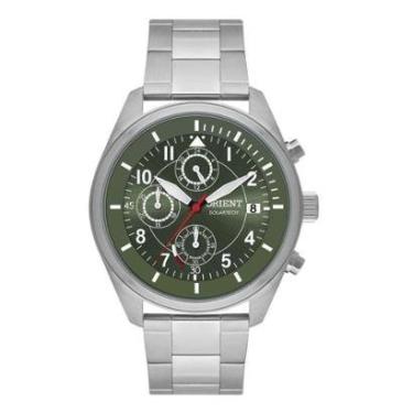 Imagem de Relógio Masculino Solar Tech Orient Prata MBSSC251 E2SX-Masculino