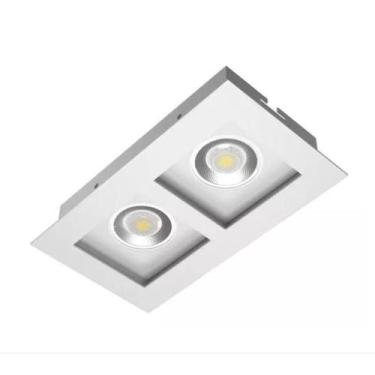 Imagem de Spot Embutido Mr16 Recuado Duplo Para Dicroica - Orluce, Branco