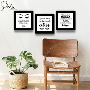 Imagem de Quadros de Cílios e Sobrancelhas - Stelix - Decoração Artesanal, 10x10
