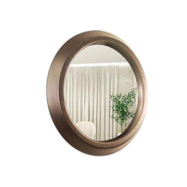 Imagem de Espelho Decorativo Call Marrom 60 cm Redondo - e2g Design,  60 cm, Mar