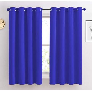 Imagem de Cortina De Tecido Janela Para Consultório 2,0X1,40 Azul - Armazém do E