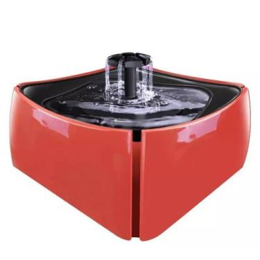 Imagem de Fonte Bebedouro Cães Bivolt 1,8L Filtro Vermelho 110V/220V - MecPet