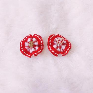 Imagem de Adereço PET Laço Festa Junina - OFICINA DE ENCANTOS, Vermelho, Flor