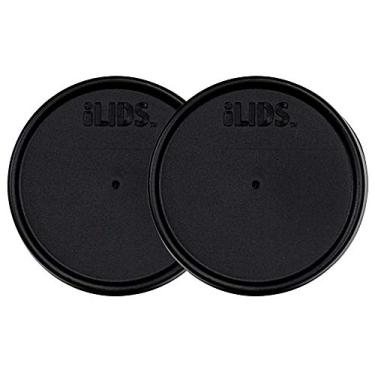 Imagem de iLIDS Tampa de armazenamento de pote Mason, Boca Regular, Preto, 2 pack, 1
