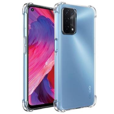 Imagem de Yerebel Capa para Oppo A54 5G Capa/Oppo A74 5G/Oppo A93S 5G Capa Bonita, Capa de Telemóvel Transparente Flexível Amortecedor TPU Borracha Macia Silicone Capa para Oppo A54 5G Transparente