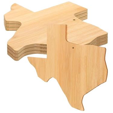 Imagem de Tábua de cortar em forma de estado do Texas, 4 peças, tábua de servir Texas State, gravação, madeira, lembranças, presentes, tábua de cortar madeira para cozinha, acessórios para exibição de parede,