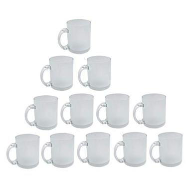 Imagem de Caneca de presente em branco fosco de vidro sublimação, 325 ml, 12 peças, tinta térmica de transferência de revestimento térmico