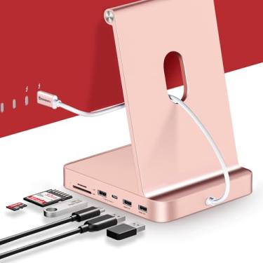 Imagem de Hub USB C para iMac de 24 polegadas 2021/2023/2024, hub minisopuru iMac compatível com SSD M.2 NVMe, acessórios iMac para iMac M1/M3/M4, adaptador iMac com USB A/C 10Gbps, SD/TF, SSD M.2 (não incluído