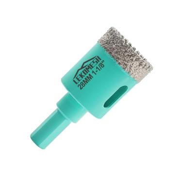Imagem de Brocas de diamante - Cortador de serra de furo de azulejo de 1-1/8" (28 mm) com haste triangular para porcelana cerâmica mármore granito pedra quartzo, LEKOMESH