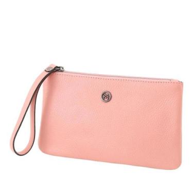 Imagem de Bolsa Carteira Clutch de Couro Mariart 263 Cores, Rosê