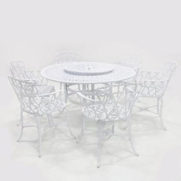 Imagem de Mesa Giratória de Jardim 6 Cadeiras Alumínio Fundido Viena - Nossa Kas