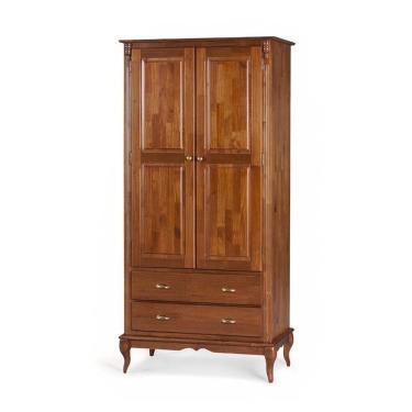 Imagem de Roupeiro 2 Portas E 2 Gavetas Hannover M560818 Cor Imbuia - Verniz