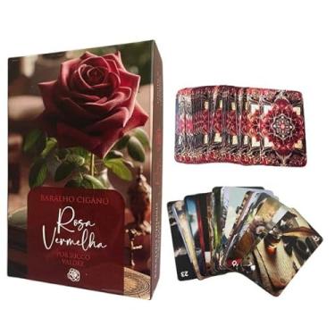 Imagem de Baralho Cigano Lenormand Rosa Vermelha - Inspirado na Escola Européia Lenormand (36 cartas + caixa premium)
