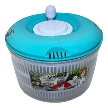 Imagem de Centrífuga Secadora De Salada Manual Verduras Folhas Alves, Verde-clar
