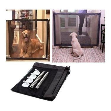 Imagem de Grade Tela Proteção Porta Cachorros Gatos Divisória Parede - ZEM