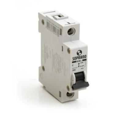 Imagem de Mini Disjuntor Termomagnético Unipolar Din 3kA 25A - Soprano