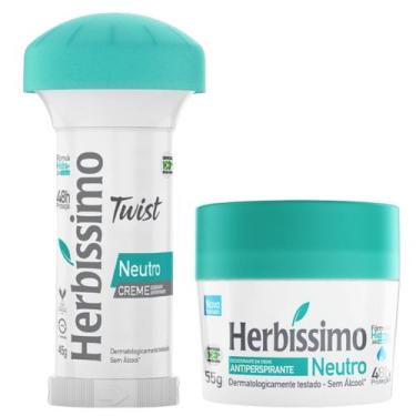 Imagem de Kit 2 Desodorante Twist e Creme Neutro Herbíssimo - Dana - Dana Cosmét