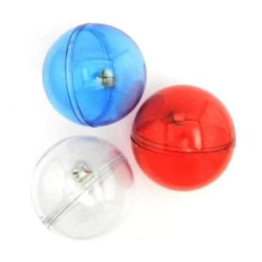Imagem de Kit 2 bolinha acrilica glitter c/ guizo solapa azul - PET TOYS 