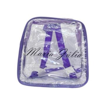Imagem de MINI mochila infantil PERSONALIZADA LÍLAS e transparente escola viagem