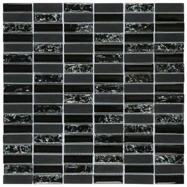 Imagem de Pastilha de vidro com pedra -ST5106 - STRIP MATTE 28,6x31,2cm - GLASS 
