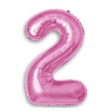 Imagem de Balão Metalizado Número 2 Pink 16" (40cm) - Make+
