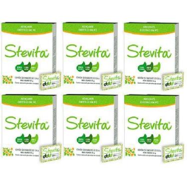 Imagem de Adocante Stevita Stevia 50 Env 0,6g NATURAL 6 Unidades - Steviafarma