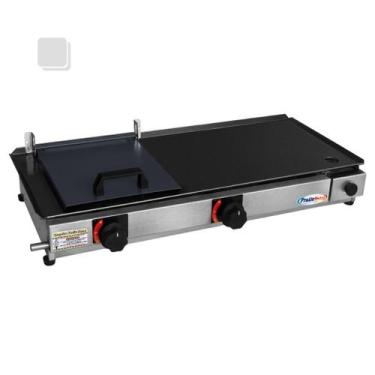 Imagem de Chapa Chapeira Lanche C/abafador 70x30 Inox A Gás - Pratic Metal