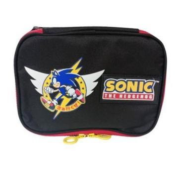 Imagem de Estojo Box Juvenil, Escolar Sonic Branco, Luxcel