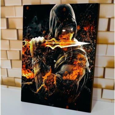 Imagem de Placa Decorativa Scorpion Mortal Kombat Impressão Full - CP