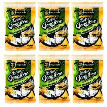 Imagem de Balas de Gengibre da Amazônia com Própolis e Mel  - 6 pacotes de 40 g 