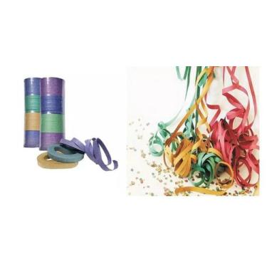 Imagem de Serpentina Carnaval Colorida Com 200 Rolos De 8m X 1cm - Elite