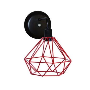 Imagem de Arandela diamante Vermelho 18x18 - Shoppingnet