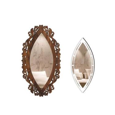 Imagem de Espelho Corpo Inteiro Decorativo Kit Lecce e Perugia - CREATUS, MARROM