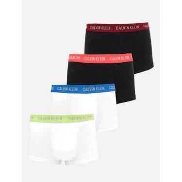 Imagem de Cueca Calvin Klein Low Rise Trunk Classic 4 Colors Preta e Branca C11.