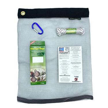 Imagem de RATSACK Pacote – Bolsa seca ultraleve à prova de roedores para mochila – Saco de urso para armazenamento de alimentos para acampamento com coghlans à prova de odor e bolsa impermeável, corda utilitária de sobrevivência e mosquetão (pequeno)